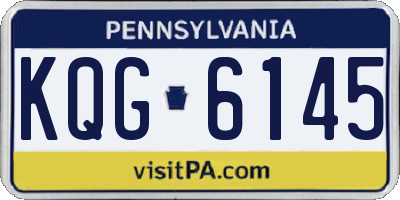 PA license plate KQG6145
