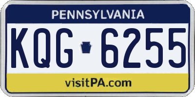 PA license plate KQG6255