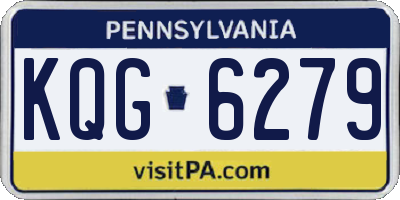 PA license plate KQG6279