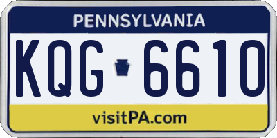 PA license plate KQG6610