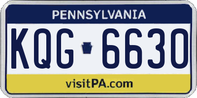 PA license plate KQG6630