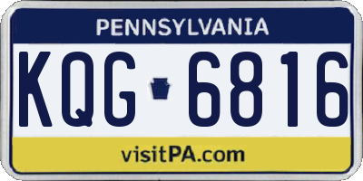 PA license plate KQG6816
