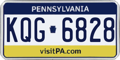 PA license plate KQG6828