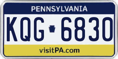 PA license plate KQG6830