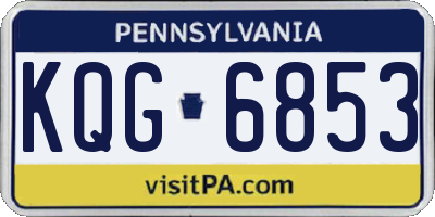 PA license plate KQG6853
