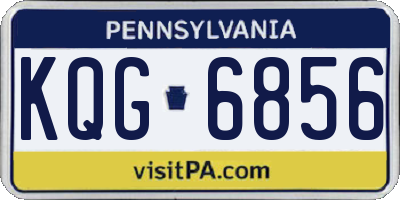 PA license plate KQG6856