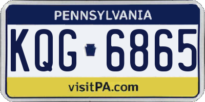 PA license plate KQG6865
