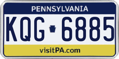 PA license plate KQG6885