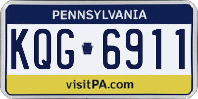 PA license plate KQG6911