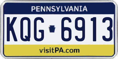 PA license plate KQG6913