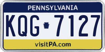 PA license plate KQG7127