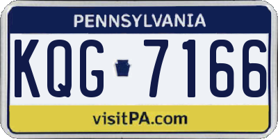 PA license plate KQG7166