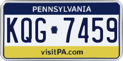 PA license plate KQG7459