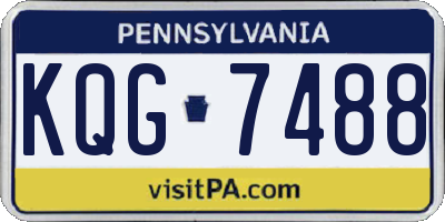 PA license plate KQG7488