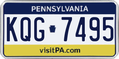 PA license plate KQG7495