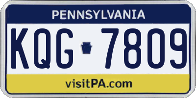 PA license plate KQG7809