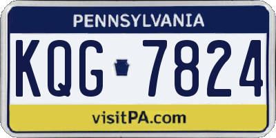 PA license plate KQG7824