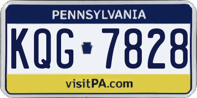 PA license plate KQG7828