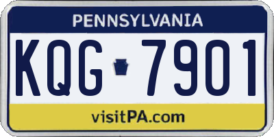 PA license plate KQG7901