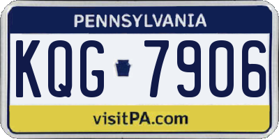 PA license plate KQG7906