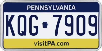 PA license plate KQG7909