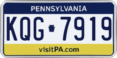 PA license plate KQG7919