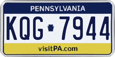 PA license plate KQG7944