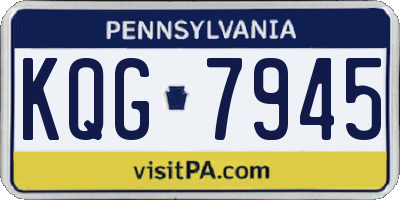PA license plate KQG7945