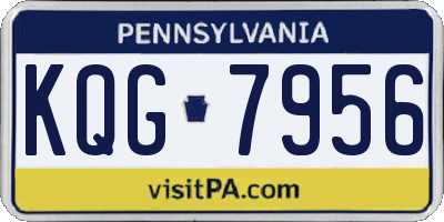 PA license plate KQG7956