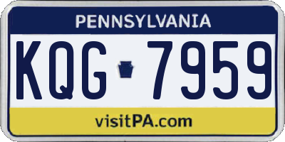 PA license plate KQG7959
