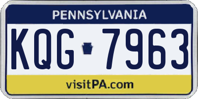 PA license plate KQG7963