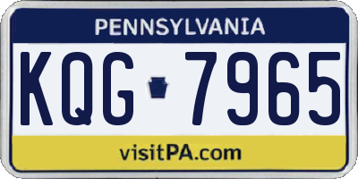PA license plate KQG7965