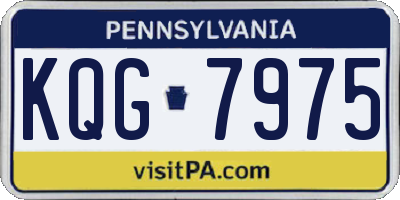 PA license plate KQG7975
