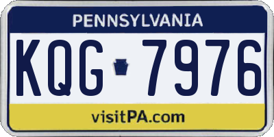PA license plate KQG7976