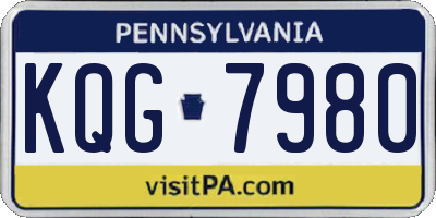 PA license plate KQG7980