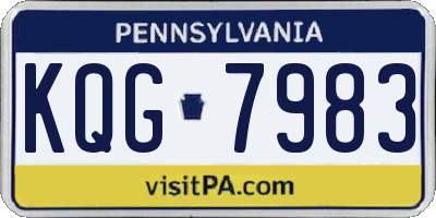 PA license plate KQG7983