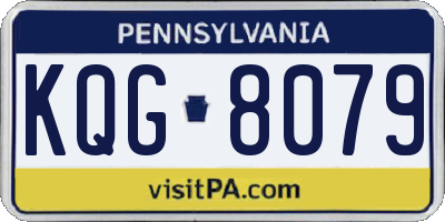 PA license plate KQG8079