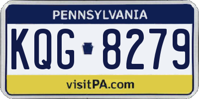 PA license plate KQG8279