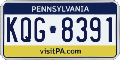 PA license plate KQG8391