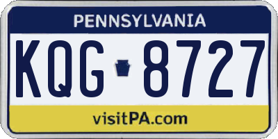 PA license plate KQG8727