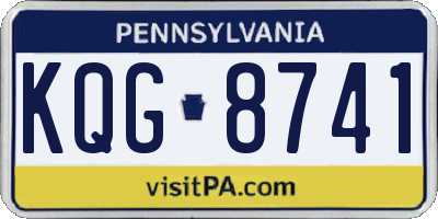 PA license plate KQG8741