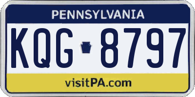 PA license plate KQG8797
