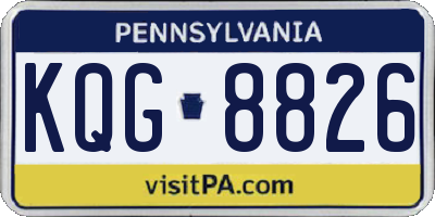 PA license plate KQG8826