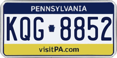PA license plate KQG8852