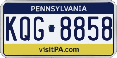 PA license plate KQG8858