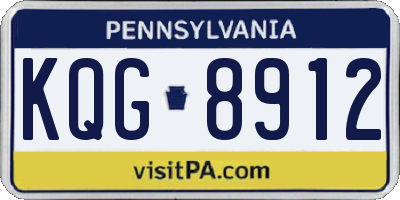PA license plate KQG8912