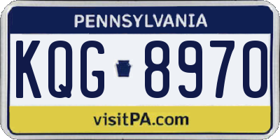 PA license plate KQG8970