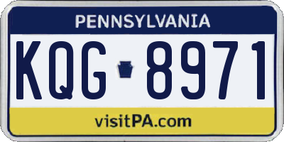 PA license plate KQG8971