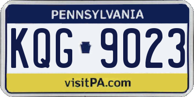 PA license plate KQG9023