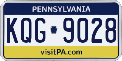 PA license plate KQG9028